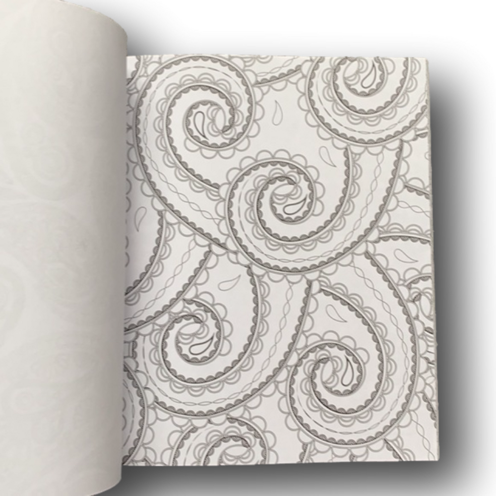 Stress Less Adult Coloring Book - Paisley Patterns - Brand New - Picture 8 of 9